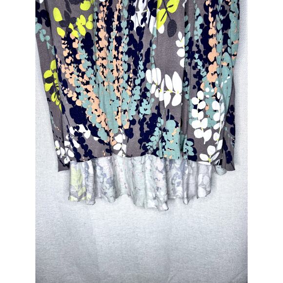 Boden Sleeveless Boho Gray Blue Floral V Neck Stretchy Maxi Dress - Picture 10 of 11